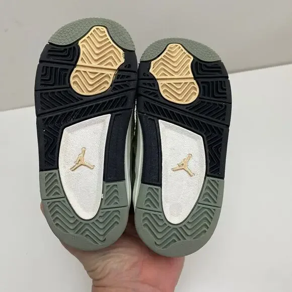 Nike Air Jordan 4 Retro SE Craft Olive Toddler Sneakers